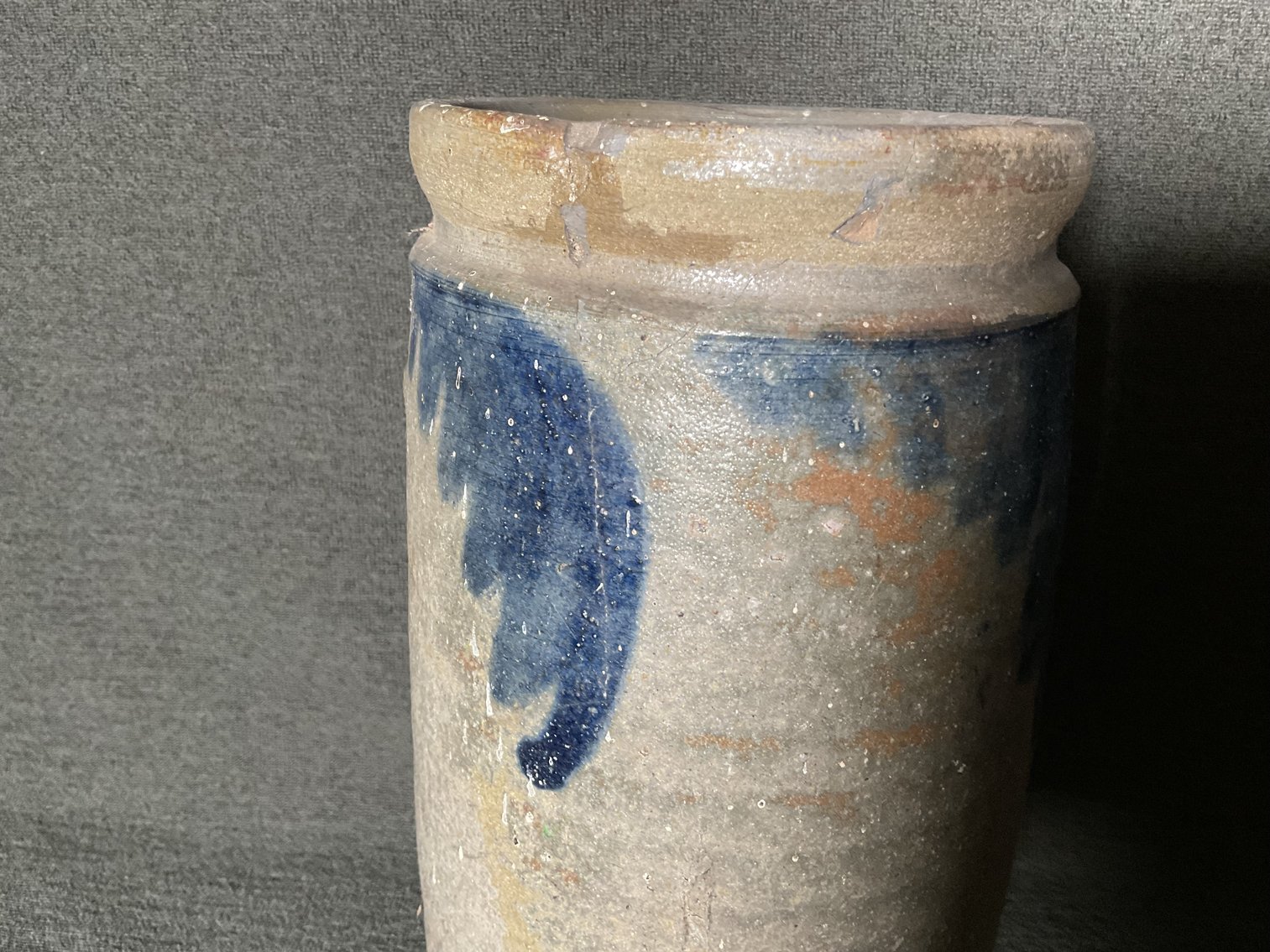 Image for Valley of Virginia Cobalt Decorated Crock 1 Gallon