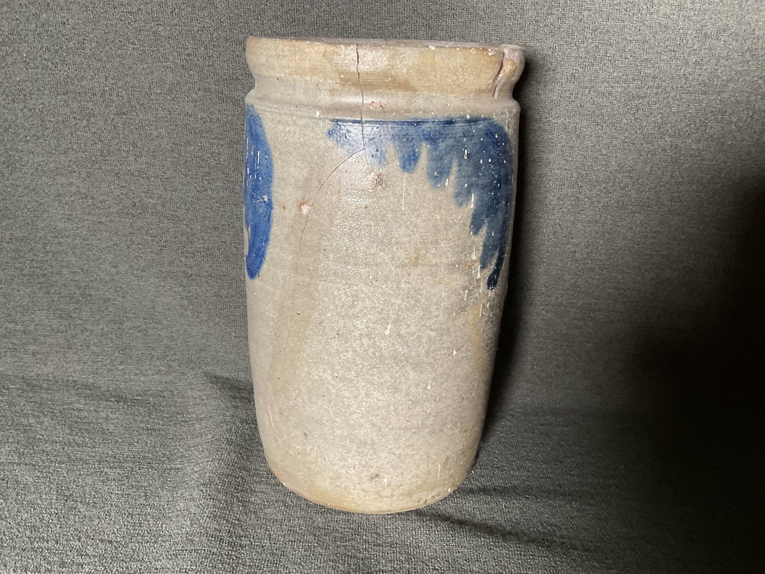 Image for Valley of Virginia Cobalt Decorated Crock 1 Gallon