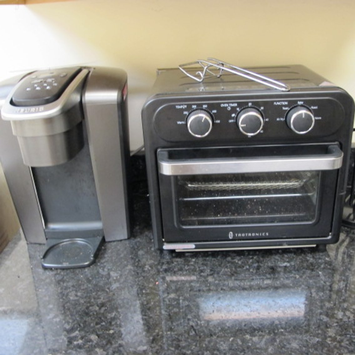 Image for Metal Cart, Samsung Microwave, Keurig, Taotronics Toaster, Bunn Coffee Maker, Single Burner Heater