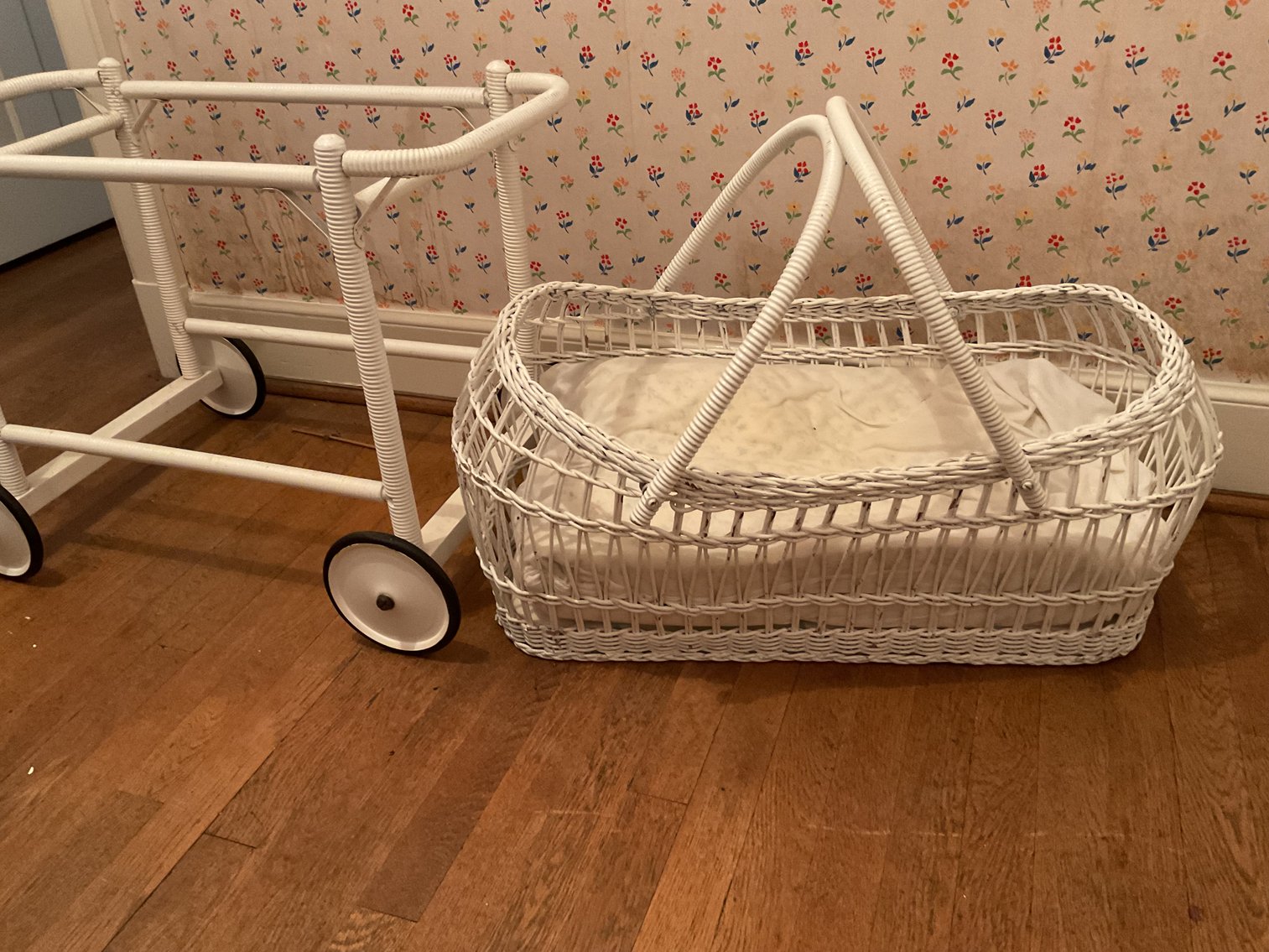 Image for Antique Wicker Bassinet