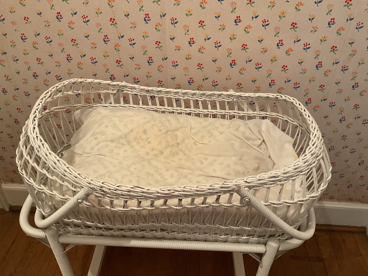Image for Antique Wicker Bassinet