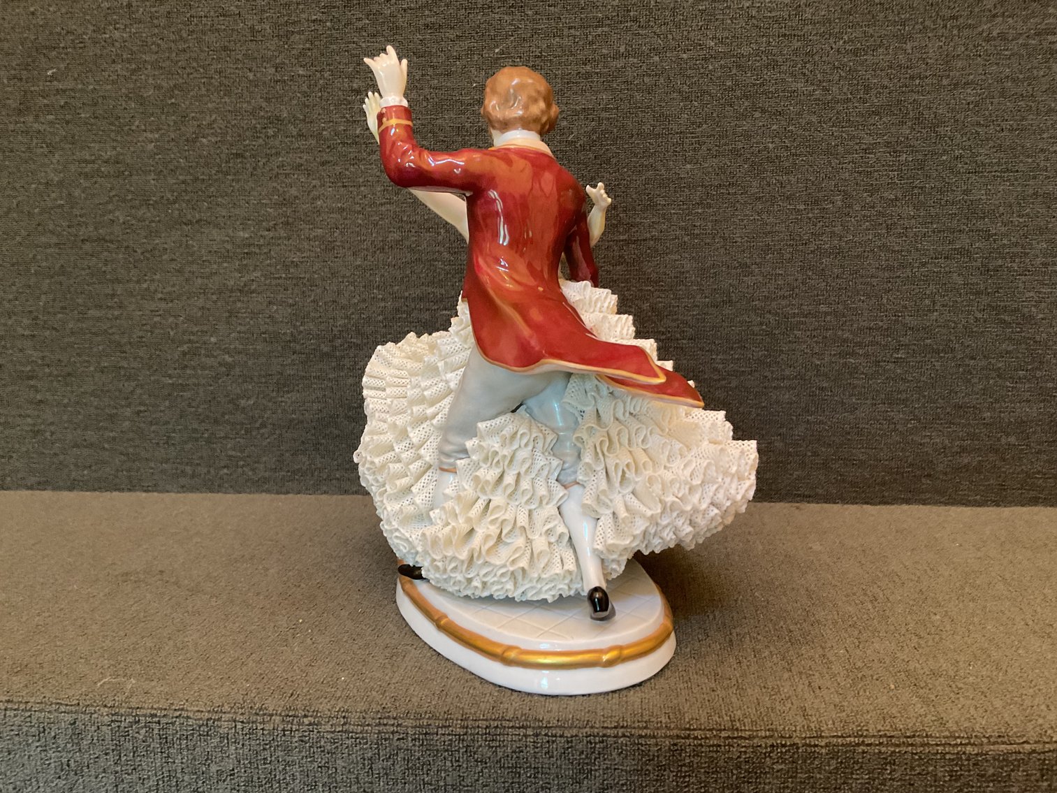 Image for Rare Dresden Lace Sitzendorf Dancing Couple