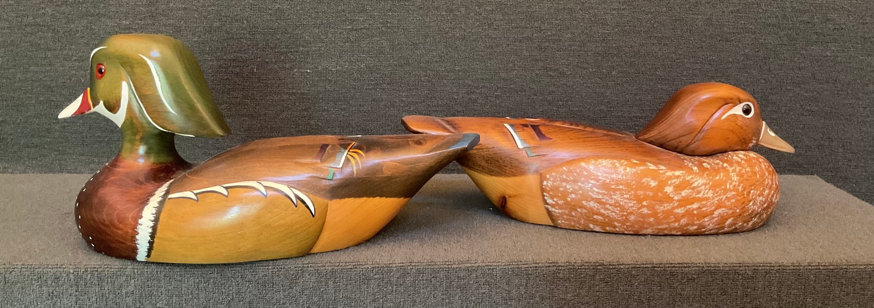 Image for Pair of Decoys - Carved Wood Ducks