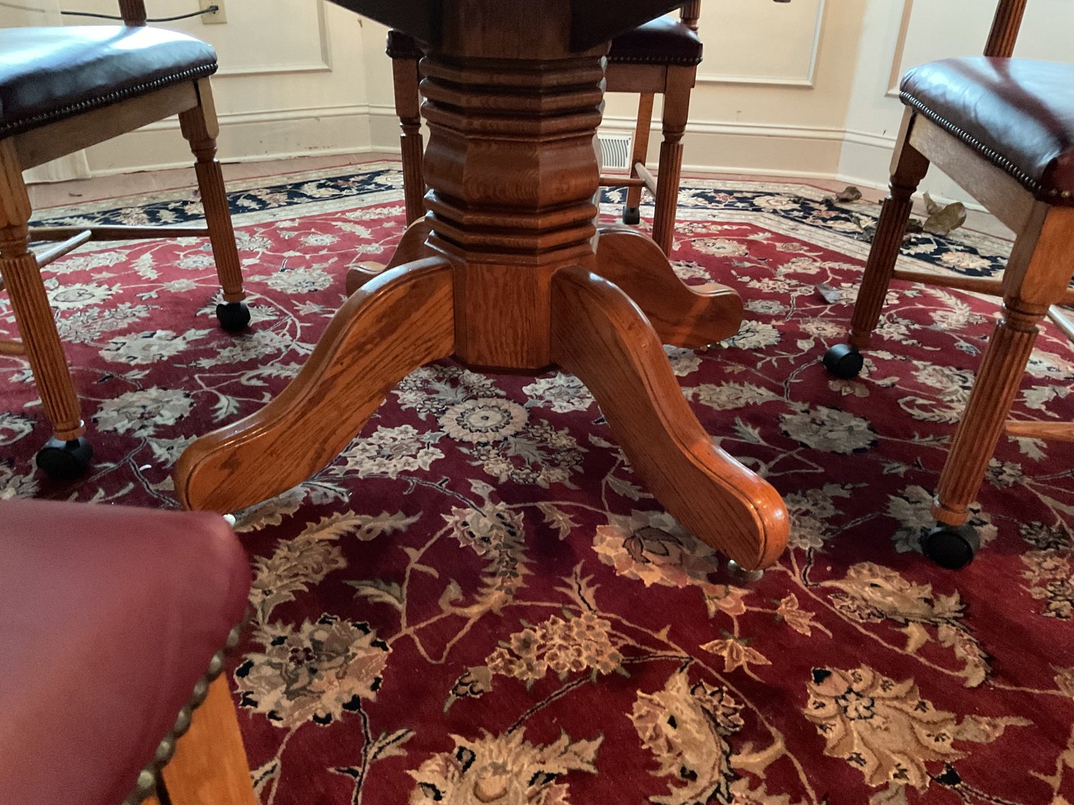 Image for Oak Game/Dining Table and 6 Chairs