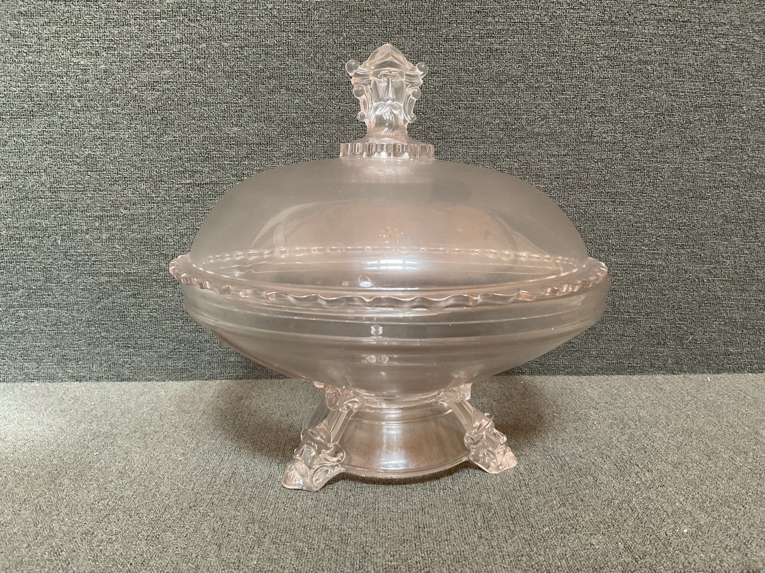 Image for Bearded Head Pressed Glass Compote