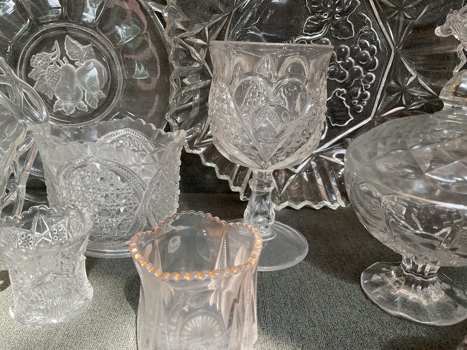 Image for Large Lot of Pressed Glass