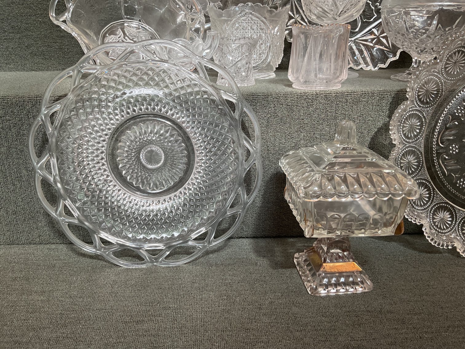 Image for Large Lot of Pressed Glass