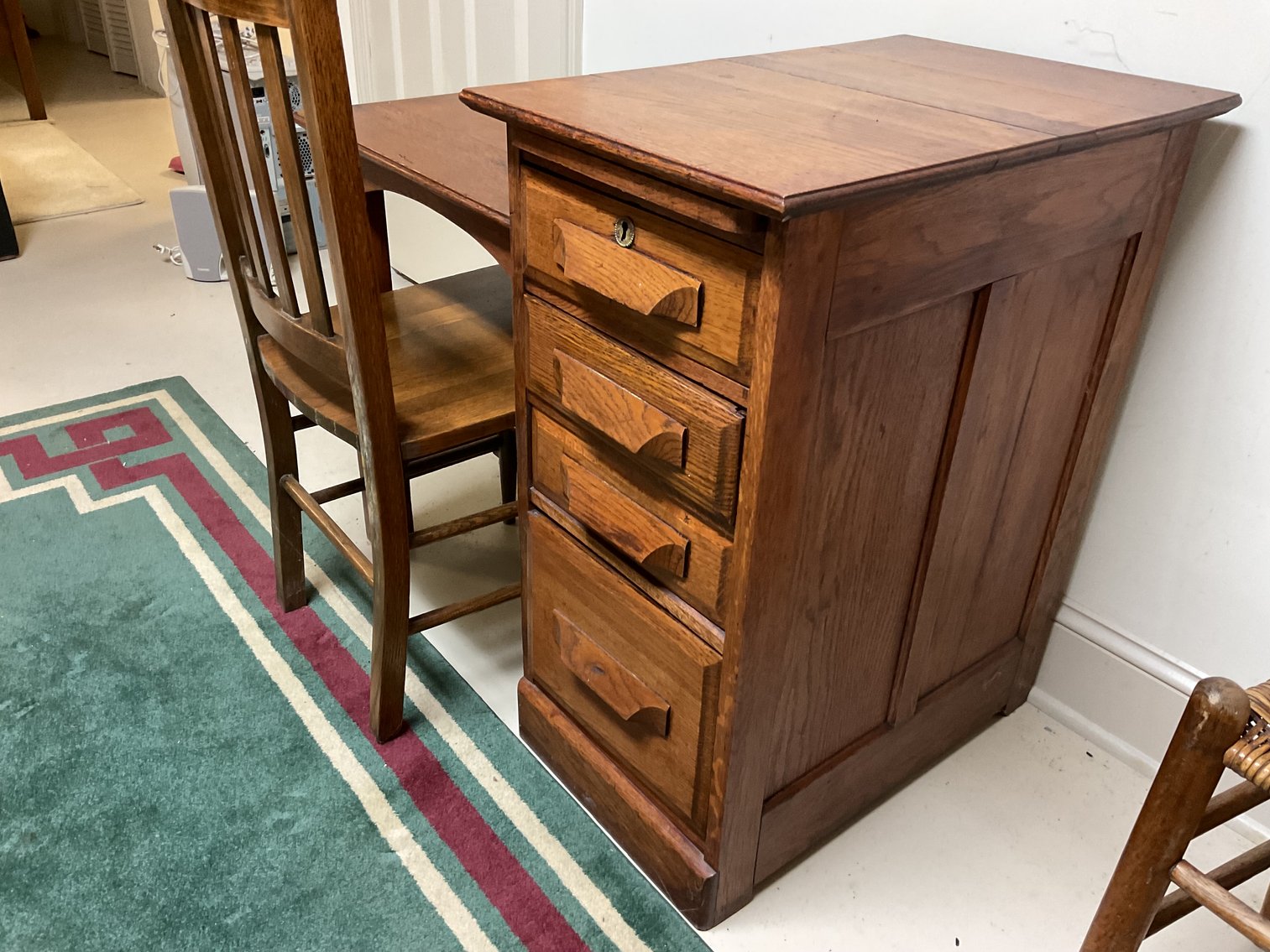 Image for Oak Desk and Chair