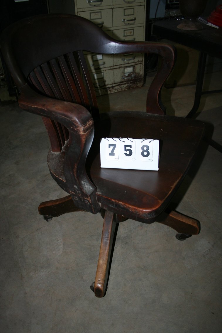 Image for Antique Walnut Swivel Desk Chair