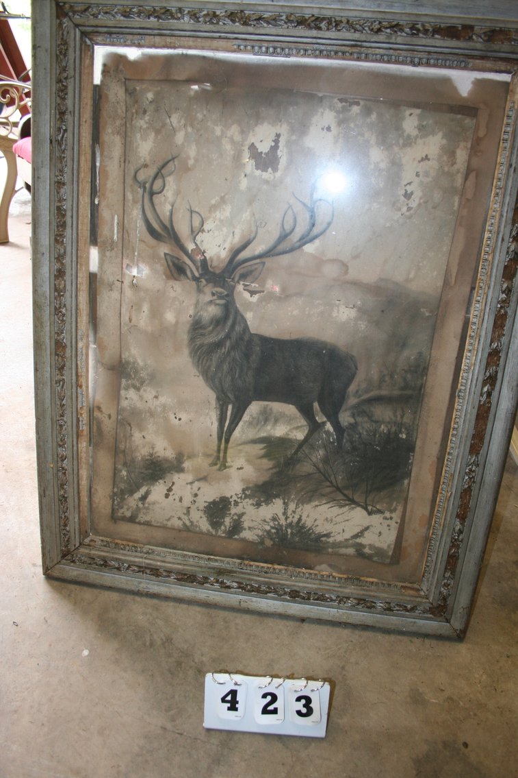 Image for Elk Picture Antique Wood Frame