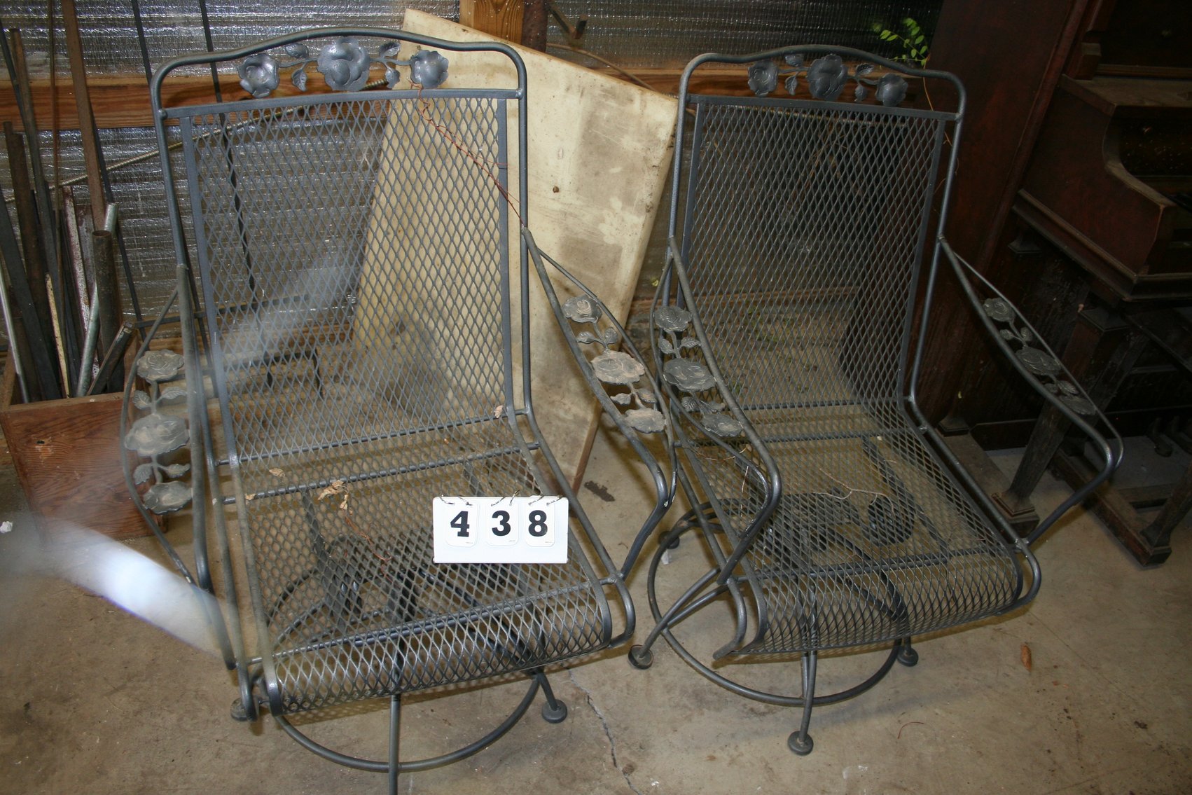 Image for Wrought Iron Swivel Patio Chairs