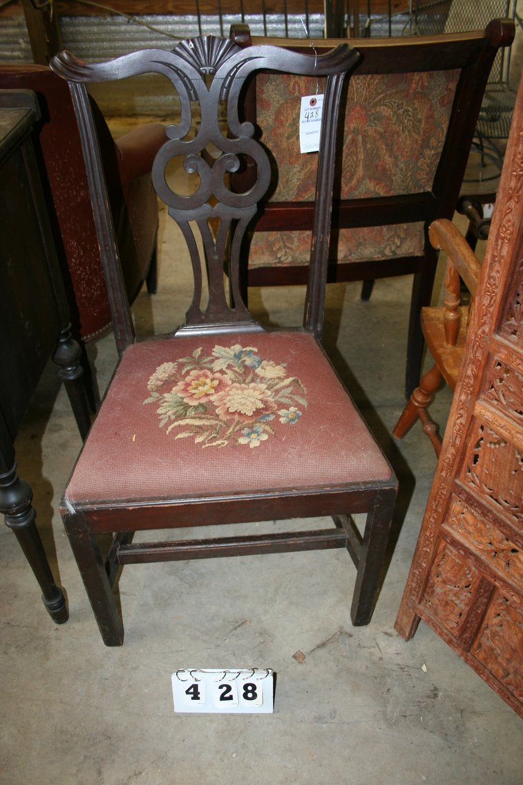 Image for Antique Chair Needled Point Seat