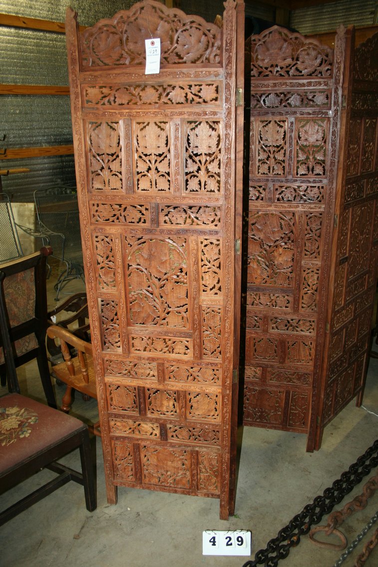 Image for Hand Carved Room Divider 80