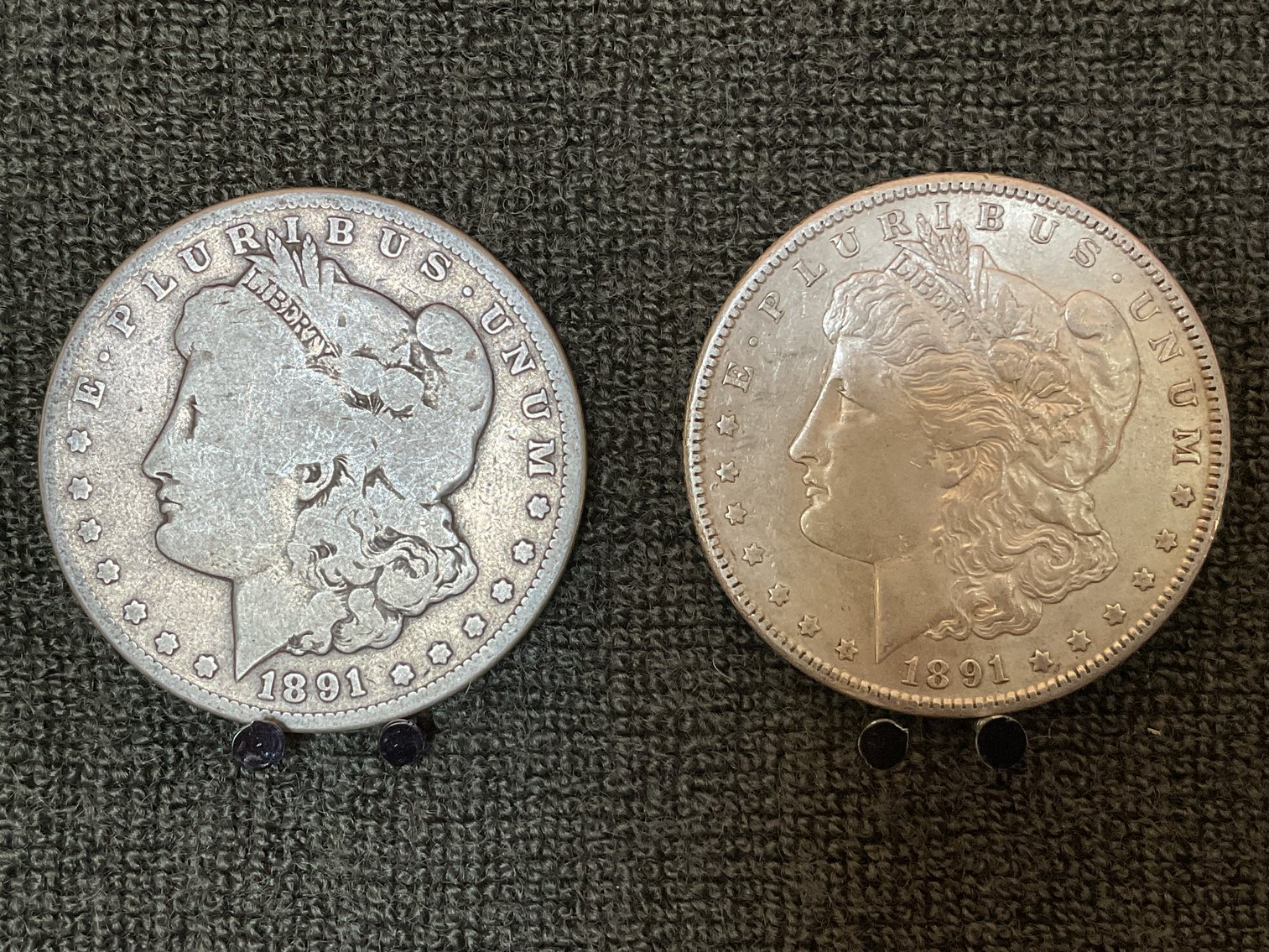 Image for Rare 1891- CC Mint Morgan Dollar and 1891-S