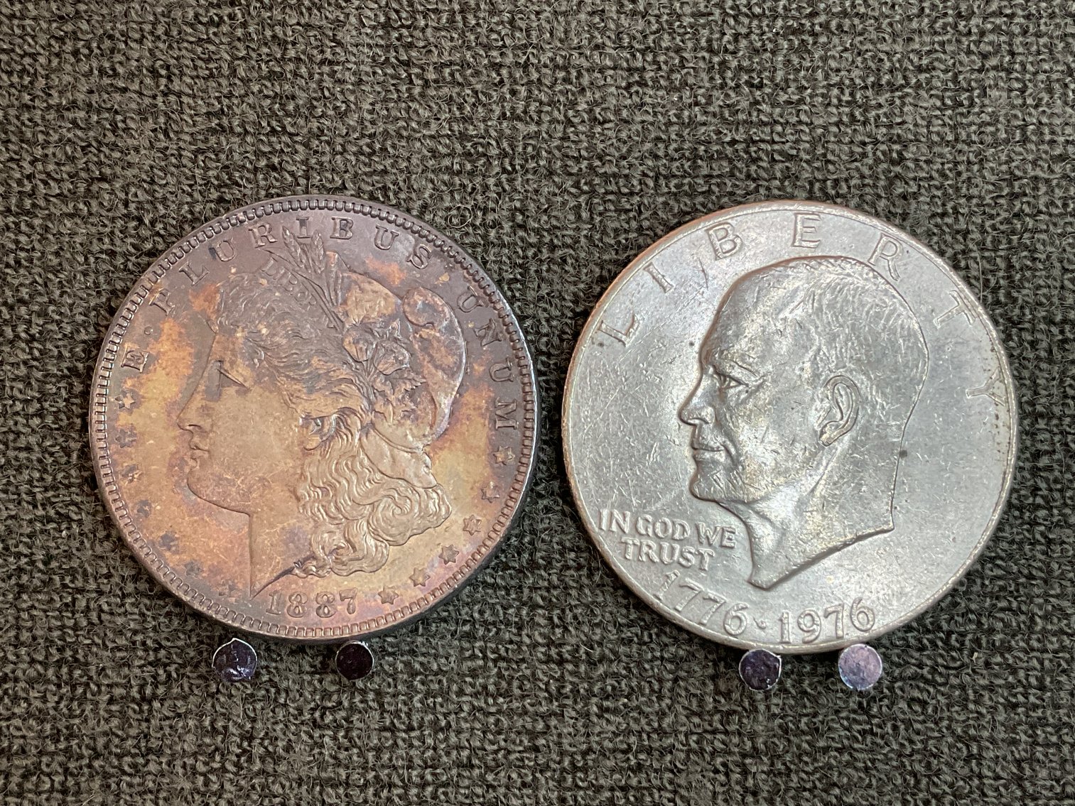 Image for 1887 Morgan Dollar and Eisenhower Bicentennial