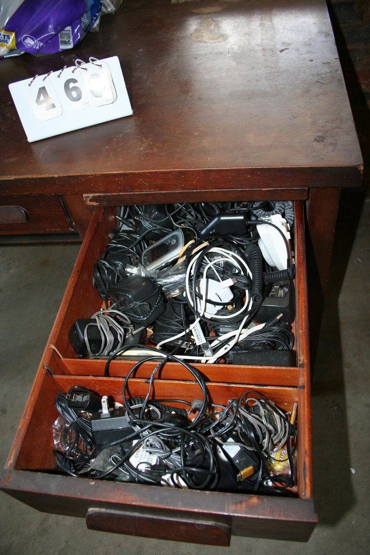 Image for Antique Oak Office Desk, Electronics, Tissue