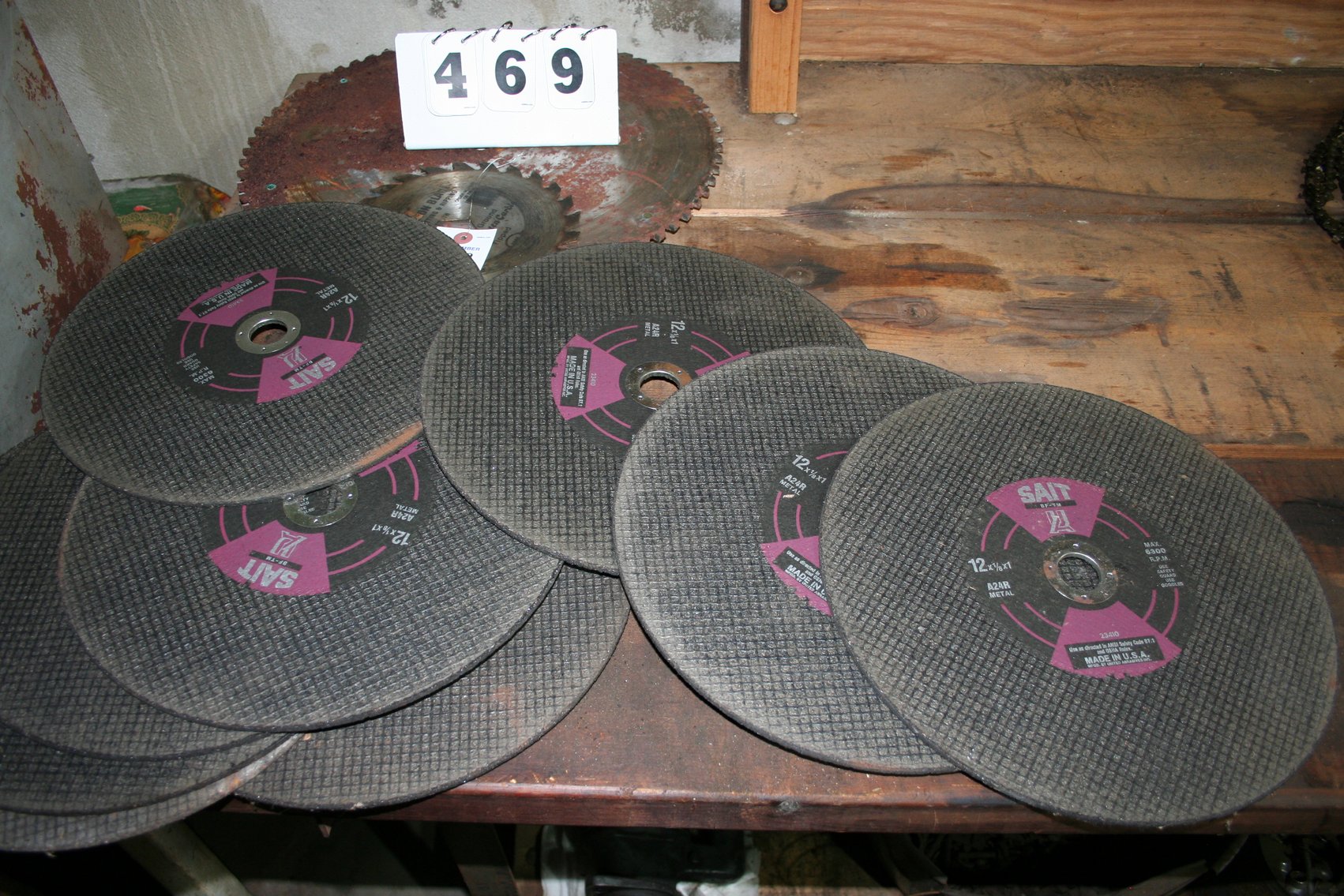 Image for SAIT Cutting Wheels 12 X 1/8 X 1 (9) Saw Blades