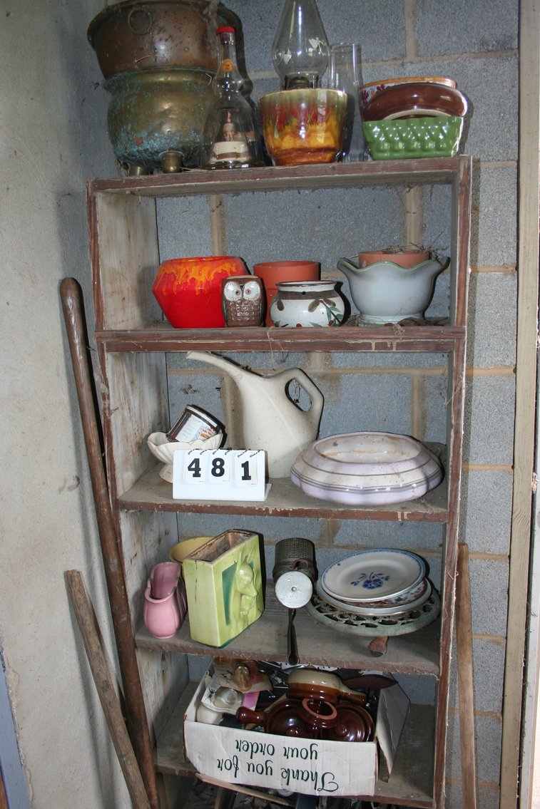 Image for Vintage Ceramics & Shelf