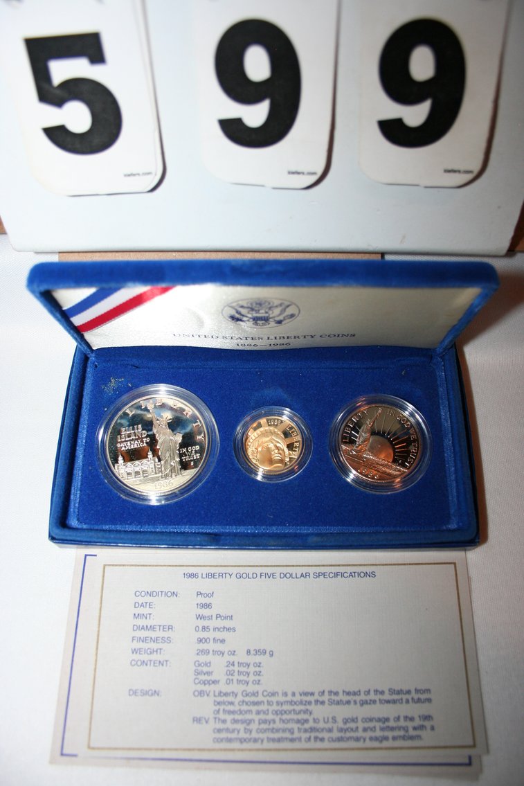 Image for 1886 - 1986 US Liberty Coins Gold 1986 $5.00   Uncirculated