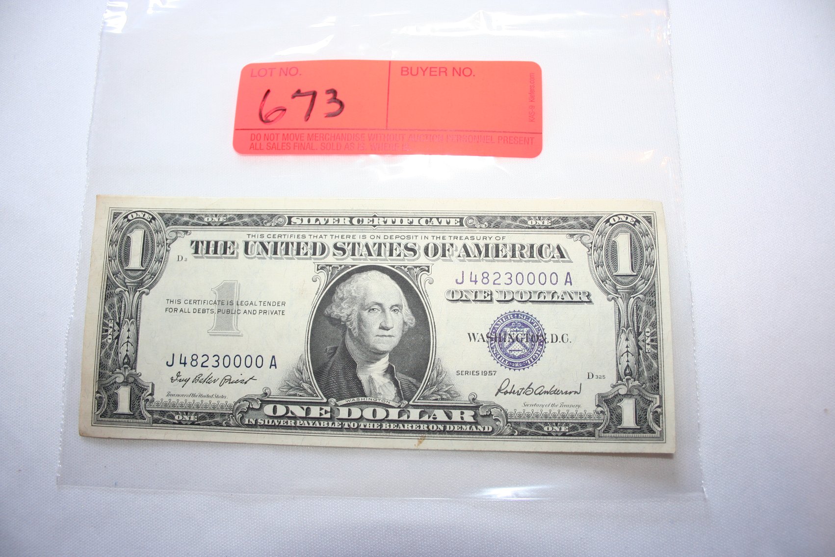 Image for 1957 One Dollar Silver Certificate