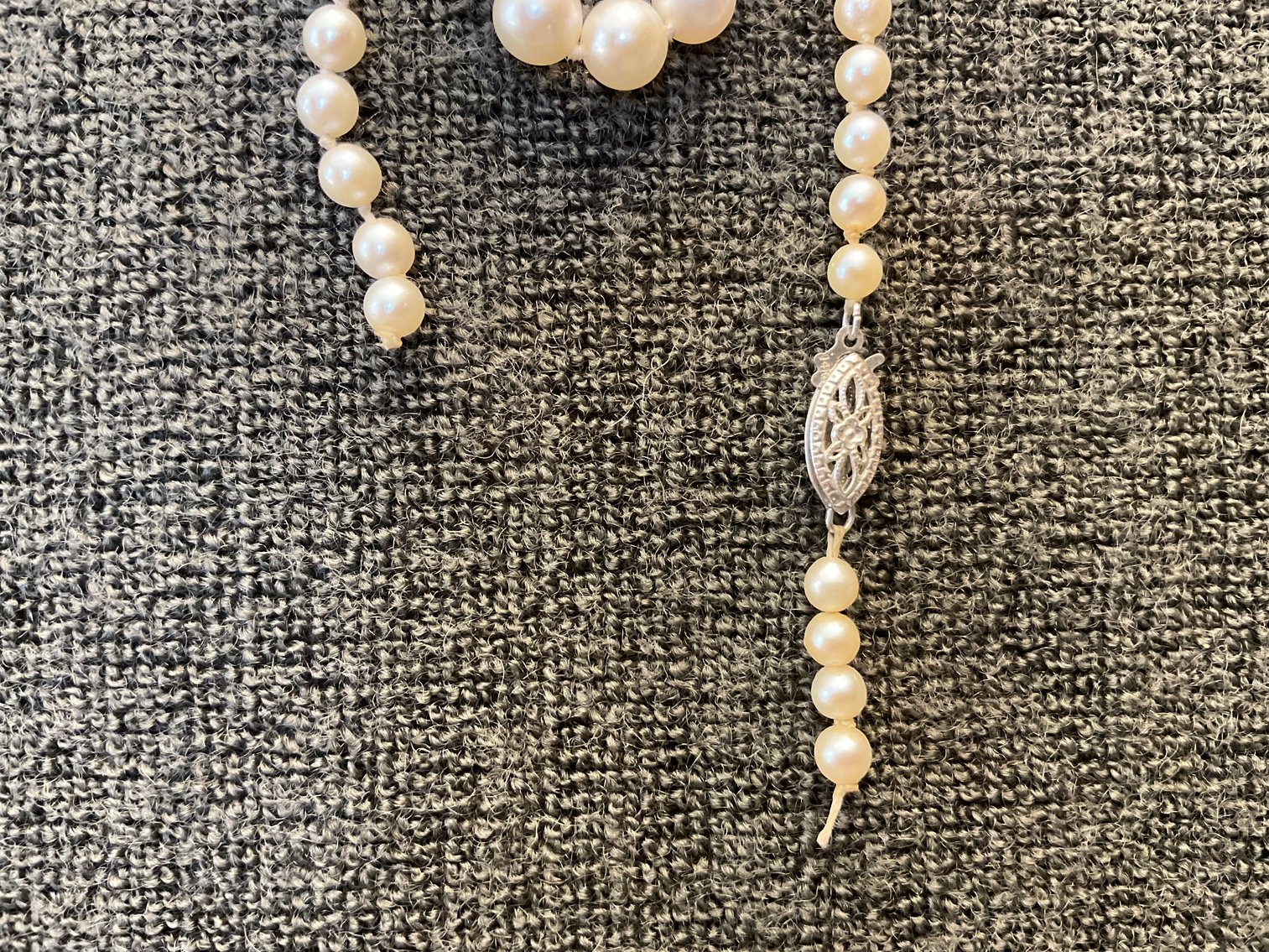 Image for 14 Kt Gold and Pearl Necklace and Earrings