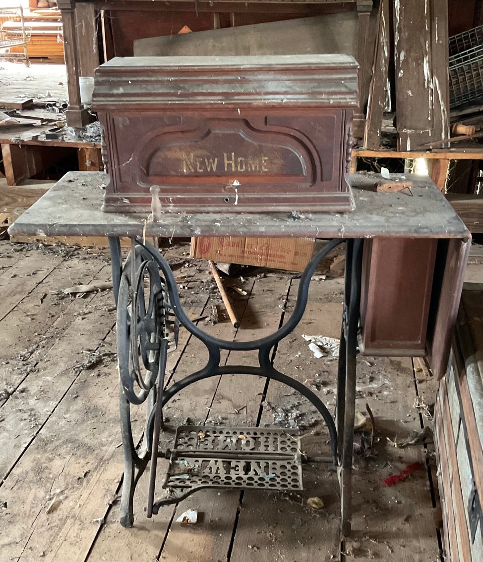 Image for New Home Sewing Machine on Cast Iron Stand