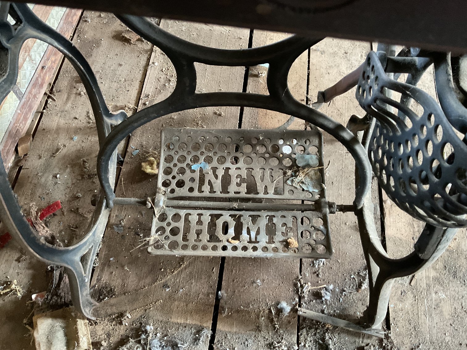 Image for New Home Sewing Machine on Cast Iron Stand