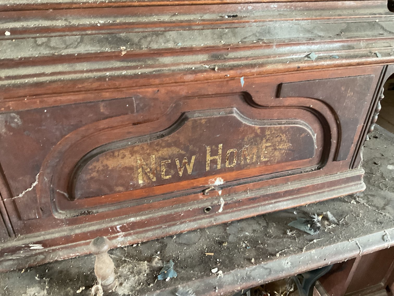 Image for New Home Sewing Machine on Cast Iron Stand