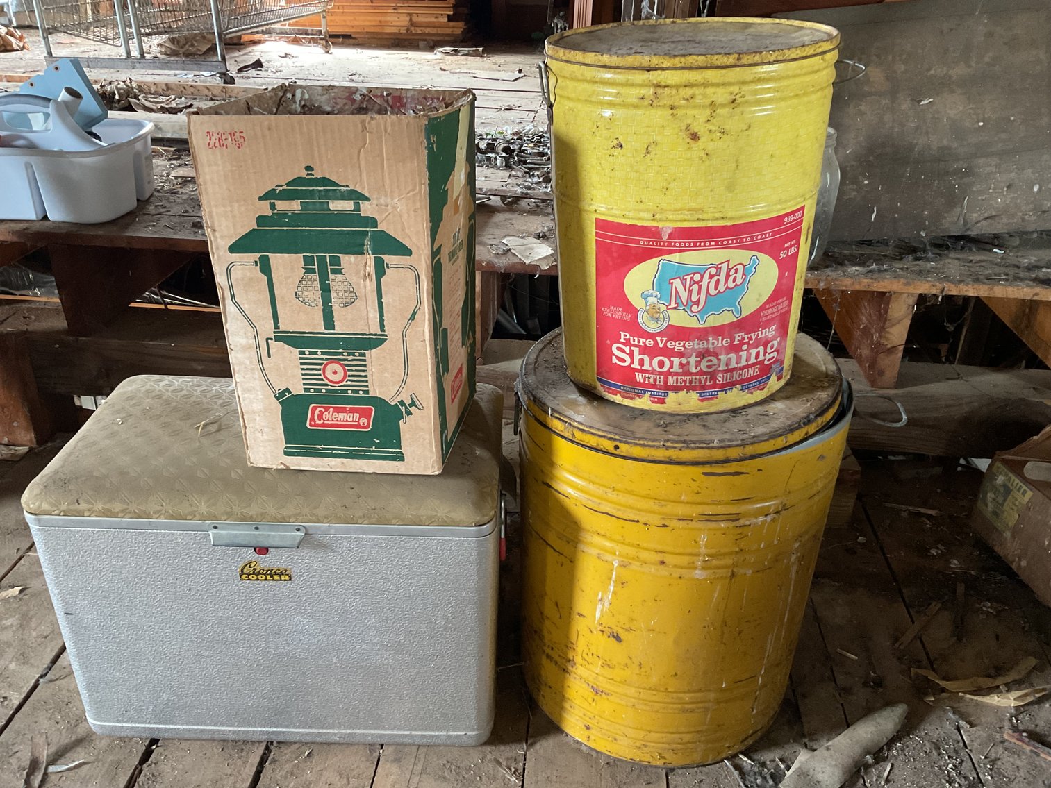 Image for Vintage Cooler, Coleman Lantern, and More
