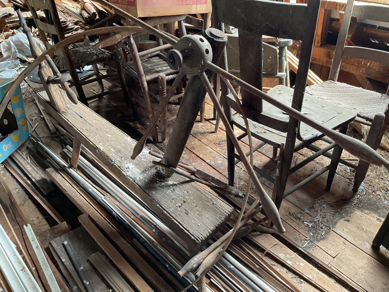 Image for Chairs and Part of a Spinning Wheel