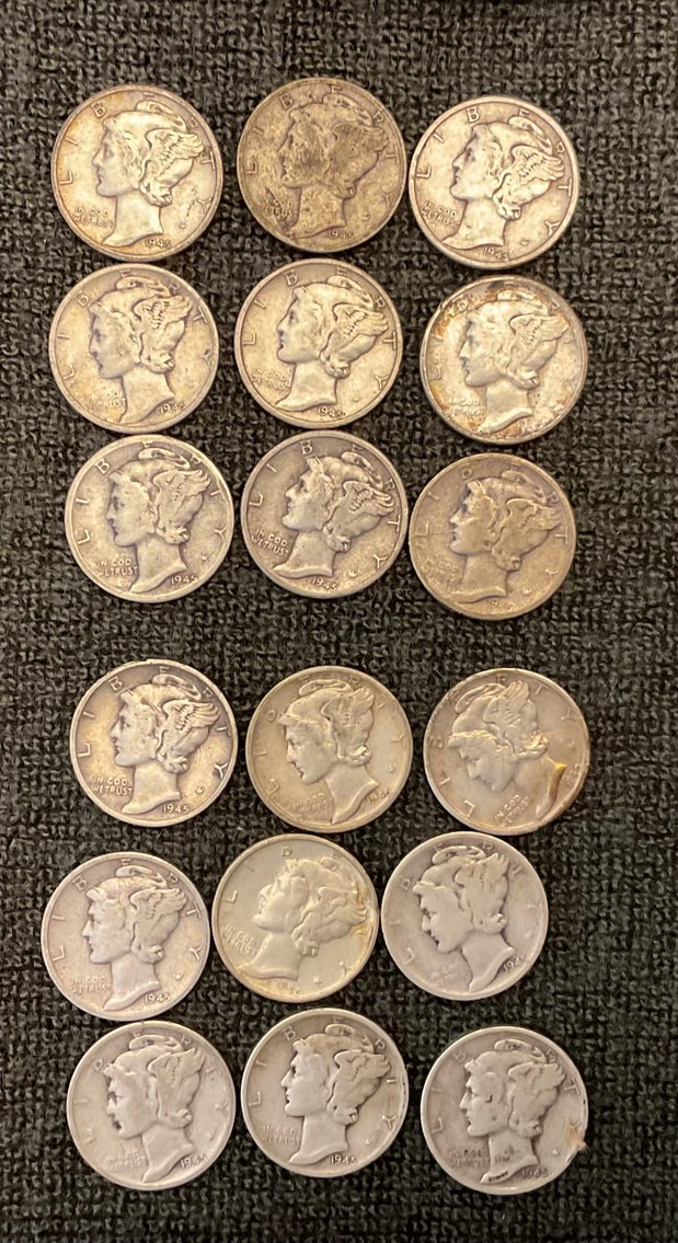 Image for 1945 Mercury Dimes