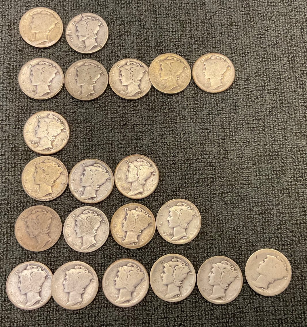 Image for 1910-1920 Mecury Dimes