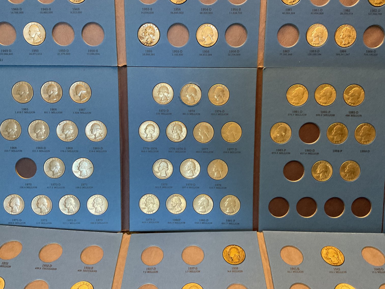 Image for Collection of Quarters in Whitman Coin Folders