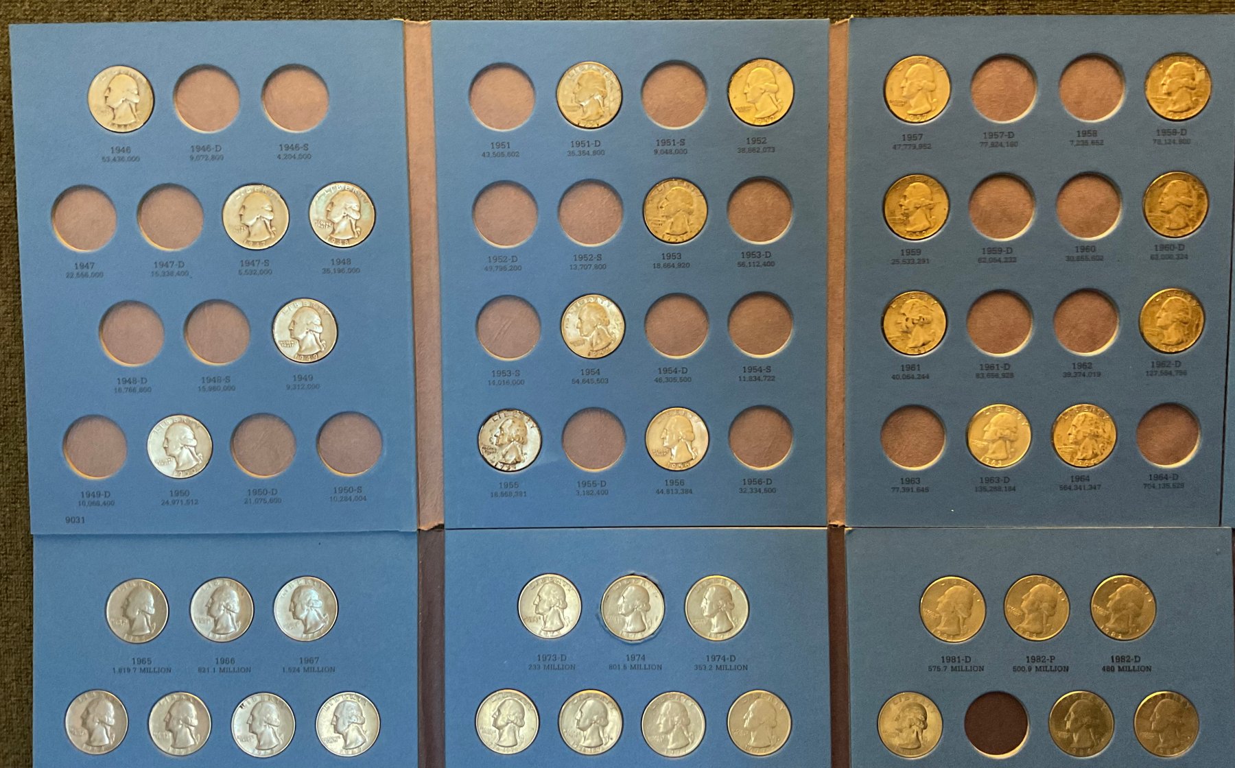 Image for Collection of Quarters in Whitman Coin Folders