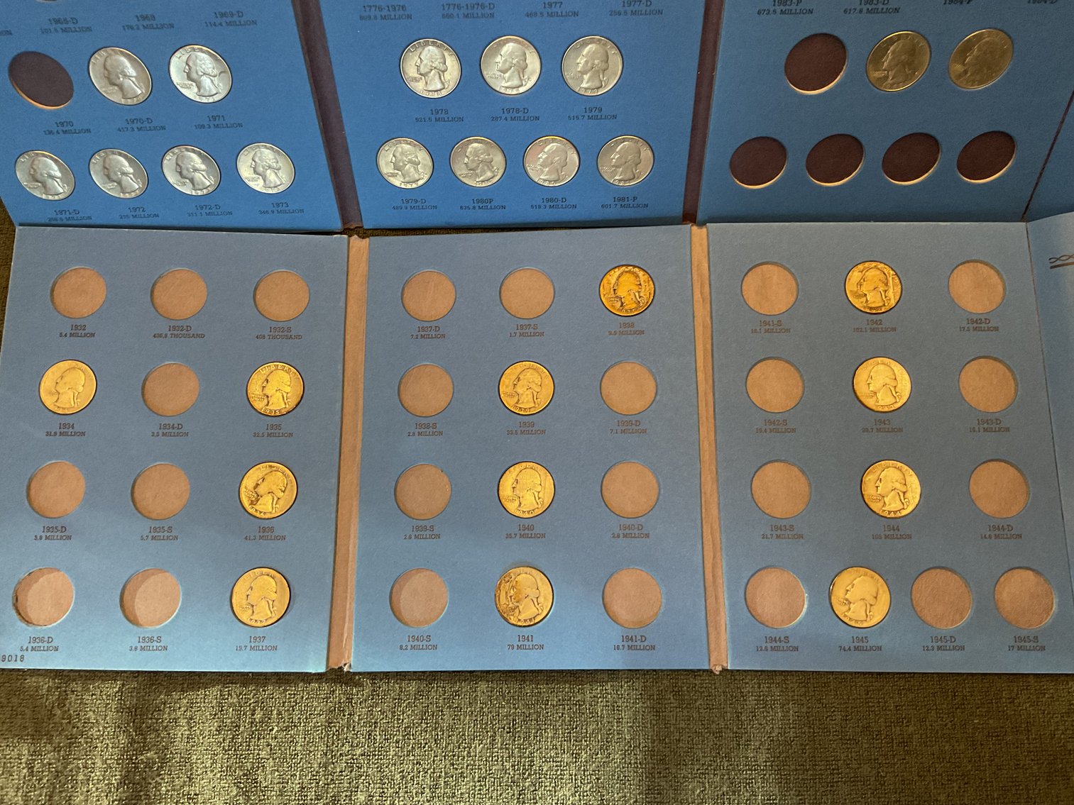 Image for Collection of Quarters in Whitman Coin Folders