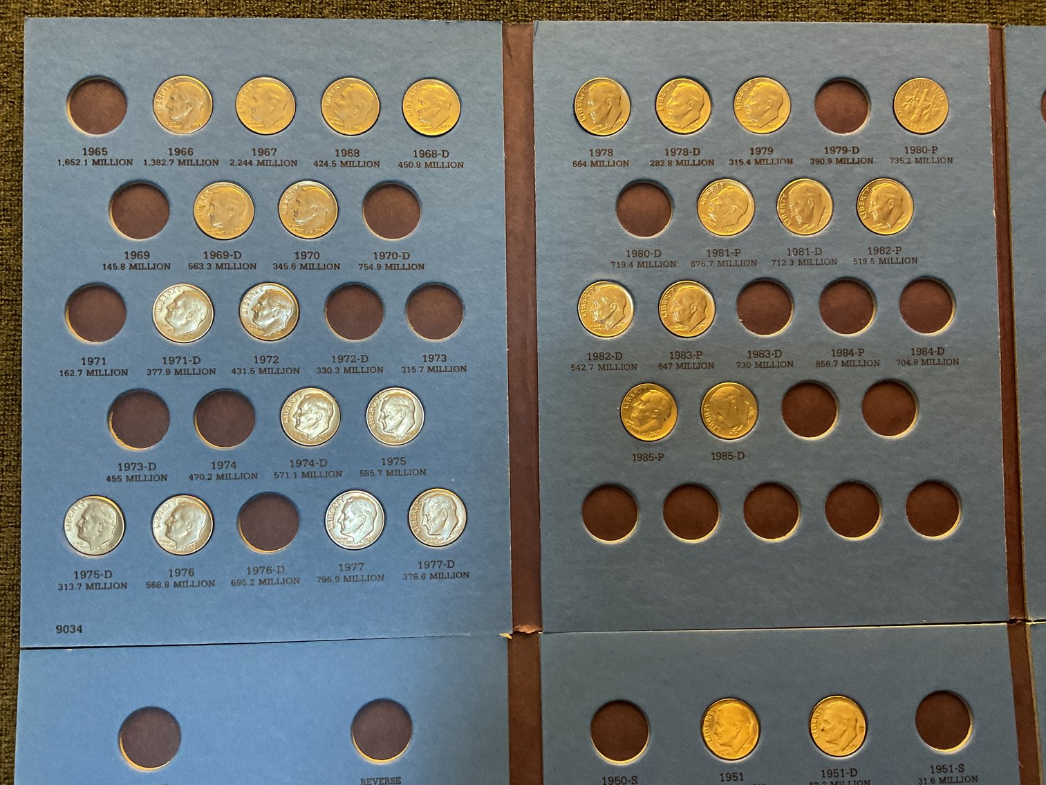Image for Roosevelt Dimes in Whitman Coin Folders
