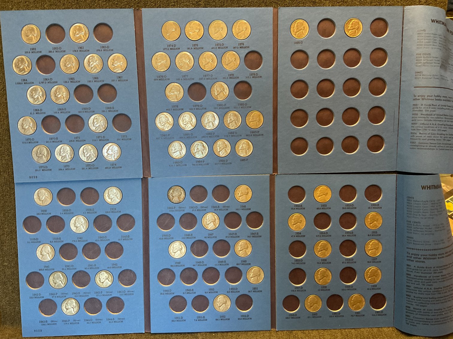 Image for Jefferson Nickels in Whitman Coin Folders