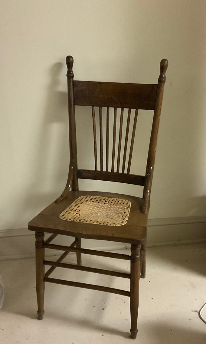 Image for Oak Chair with Cane Seat