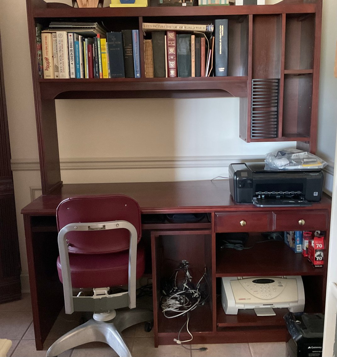 Image for Computer Desk with Bookcase Top