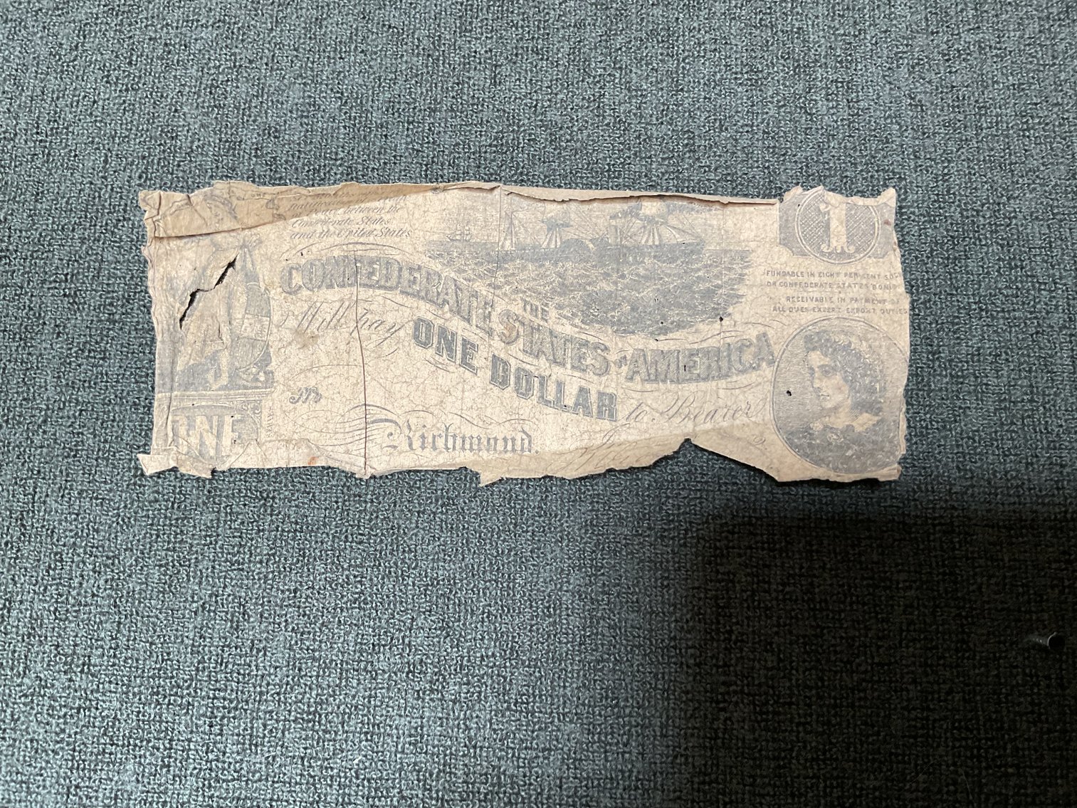 Image for $1 Confederate Note