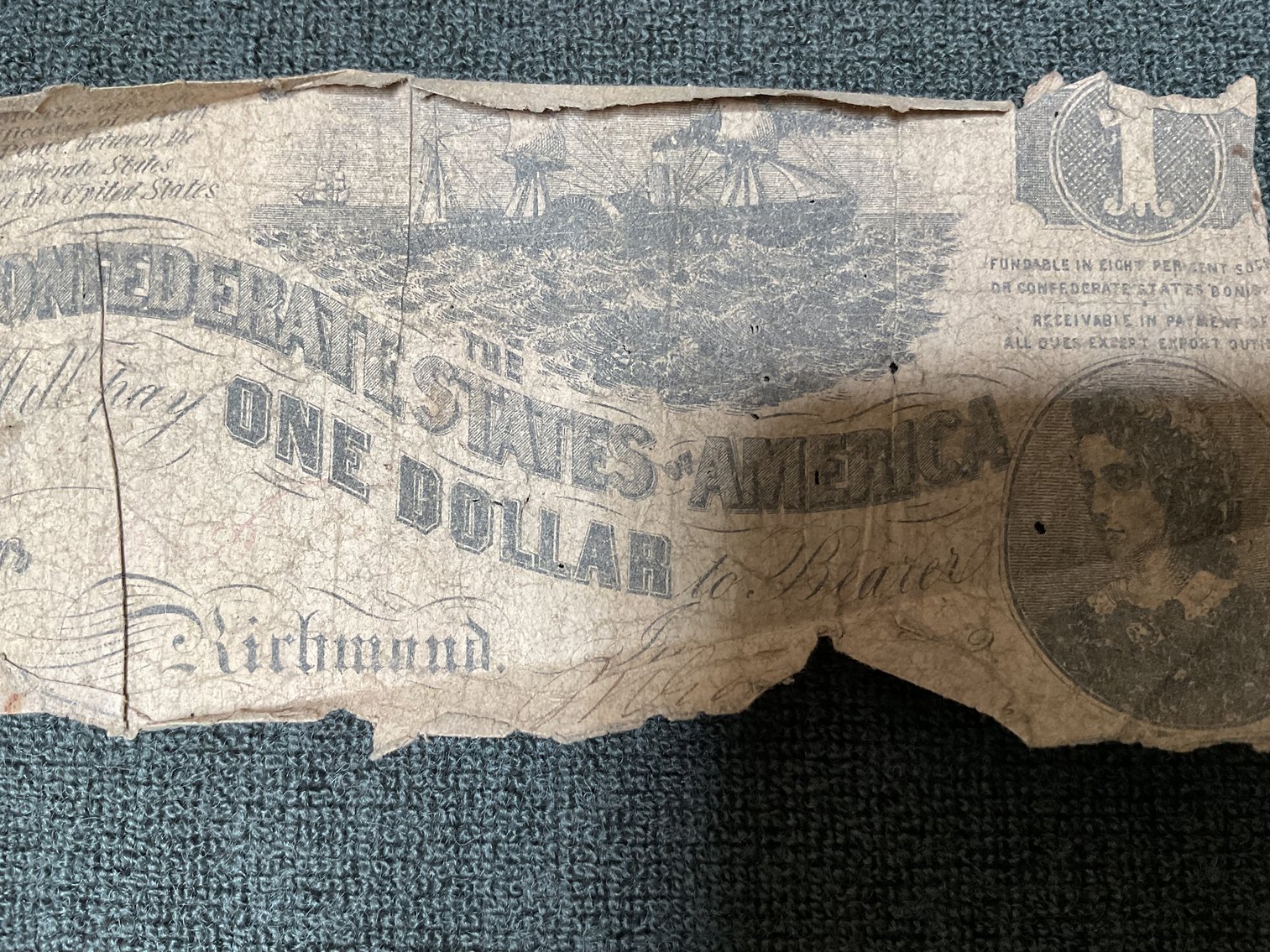 Image for $1 Confederate Note