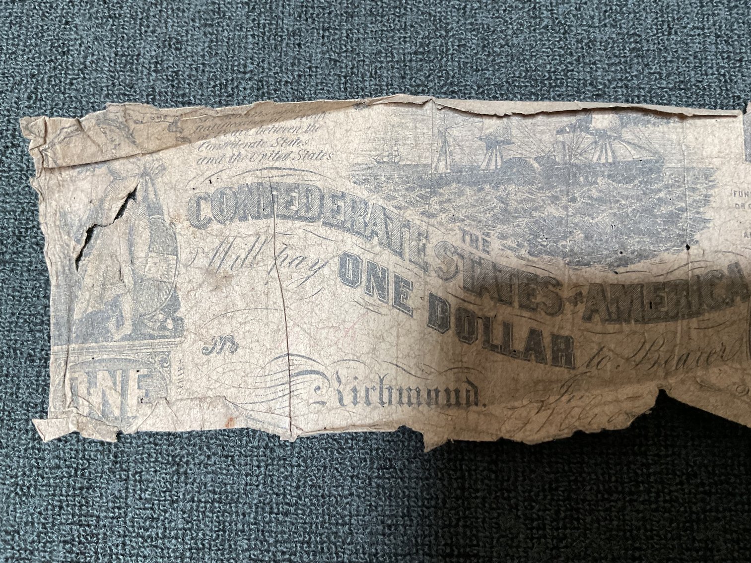 Image for $1 Confederate Note