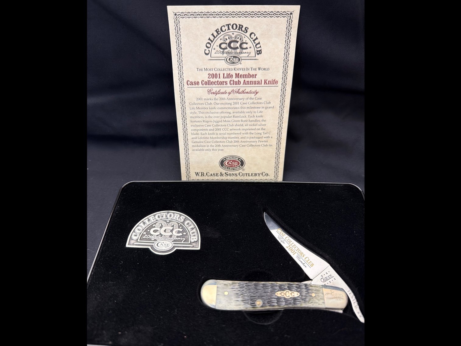 Image for 2001 life member case collectors club annual knife