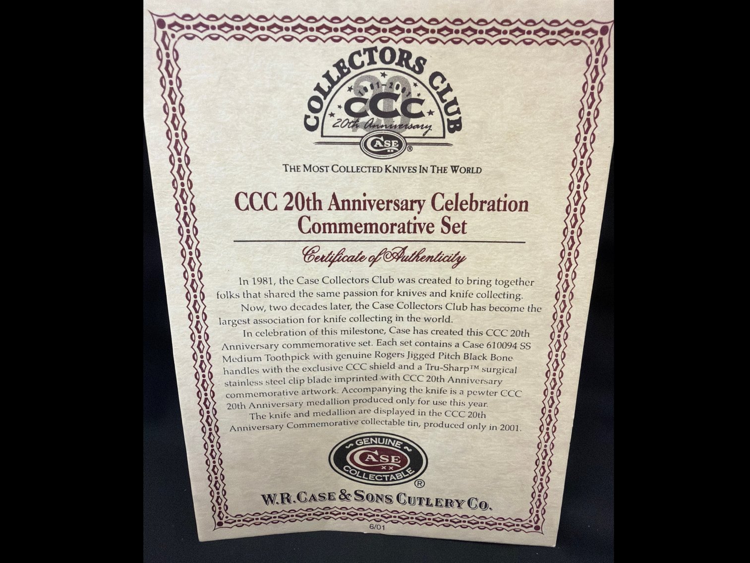 Image for Case 20th anniversary celebration commemorative set