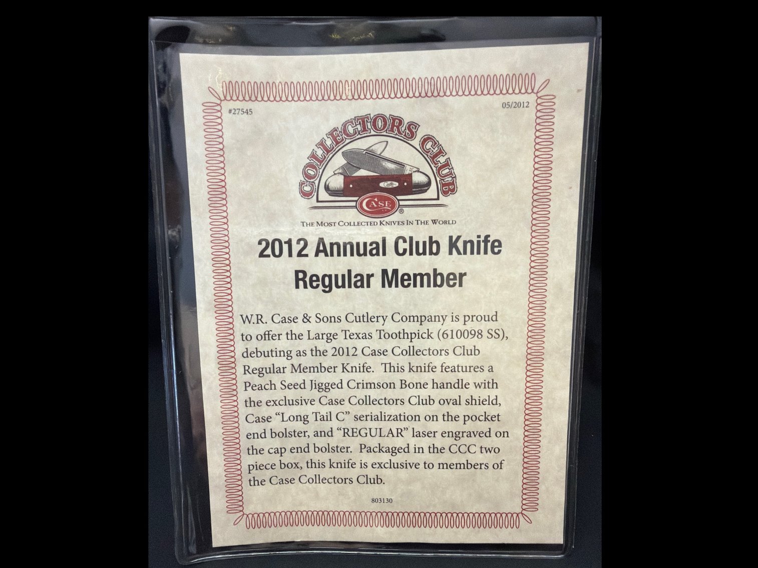 Image for 2012 annual knife club
