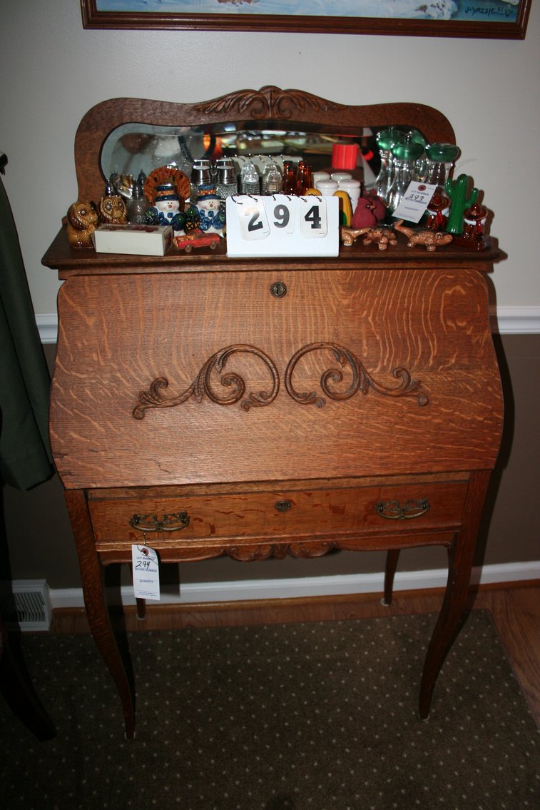 Image for Beautiful Oak Secretary Desk (ONLY)