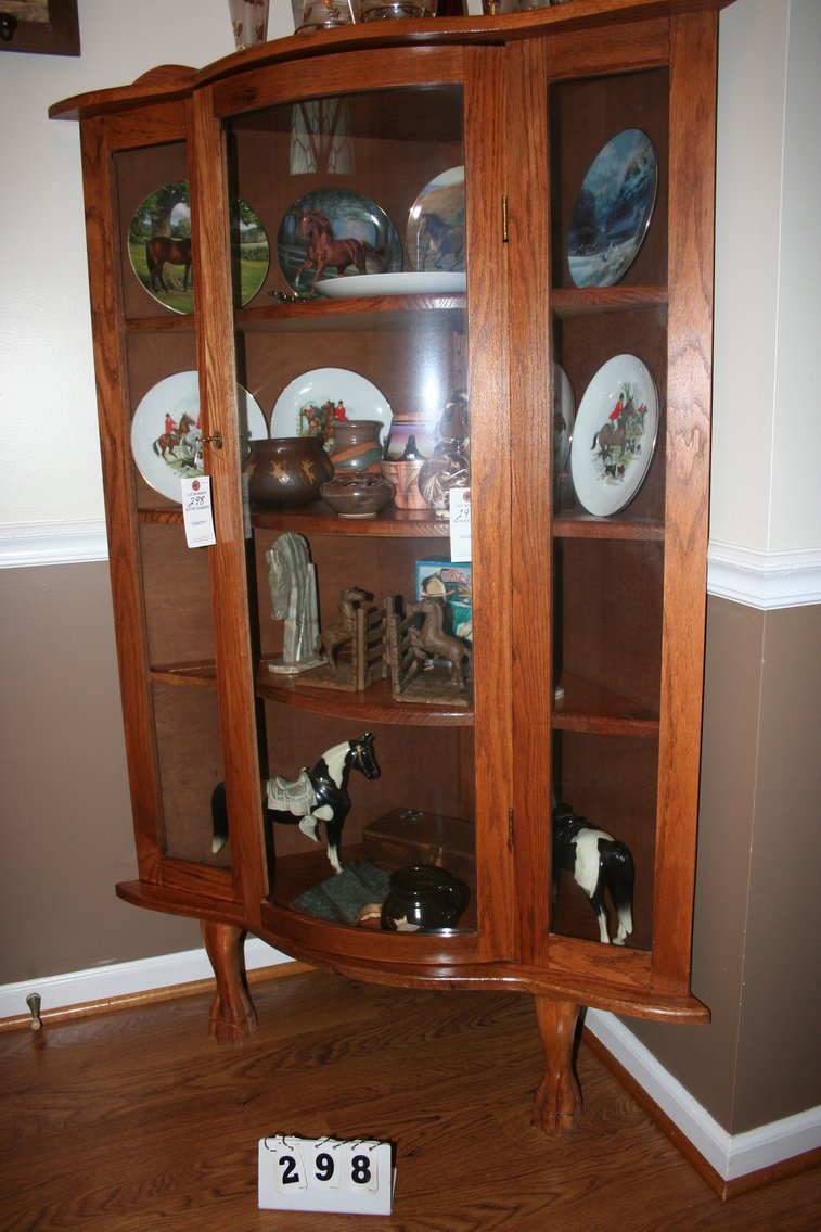 Image for Oak Corner Curio Cabinet