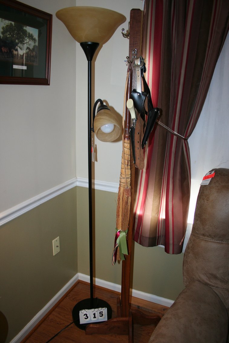 Image for Lamp and Oak Coat Rack