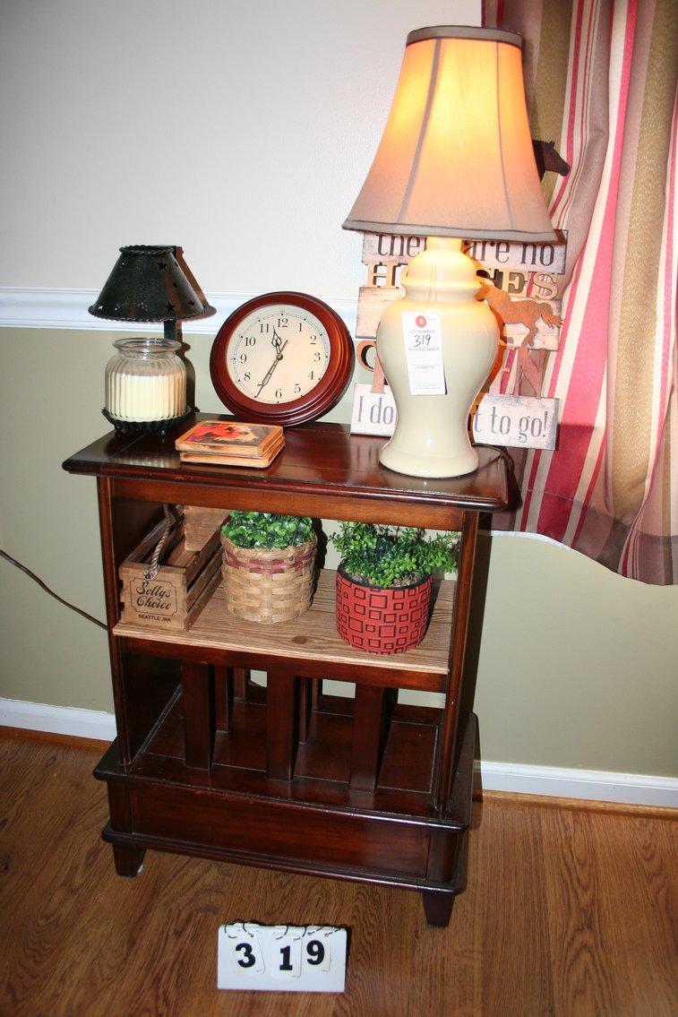 Image for Wood Cabinet and Contents