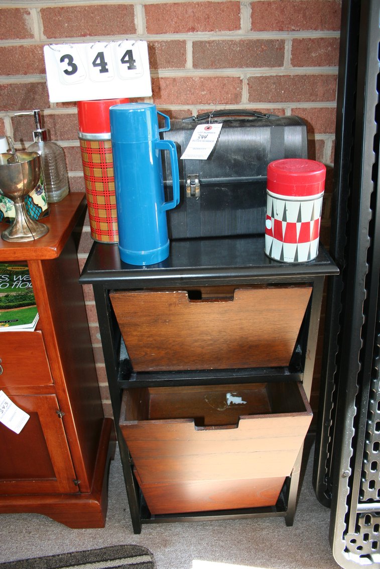 Image for Vintage Thermos, Lunch Box, Storage Cabinet
